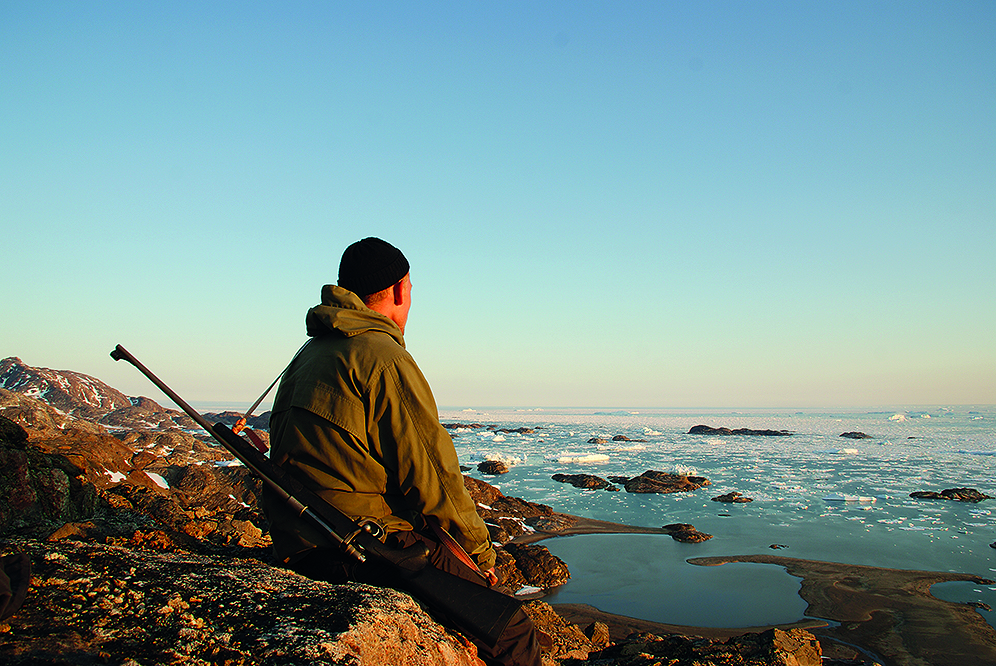 Solnedgang ved isfjorden