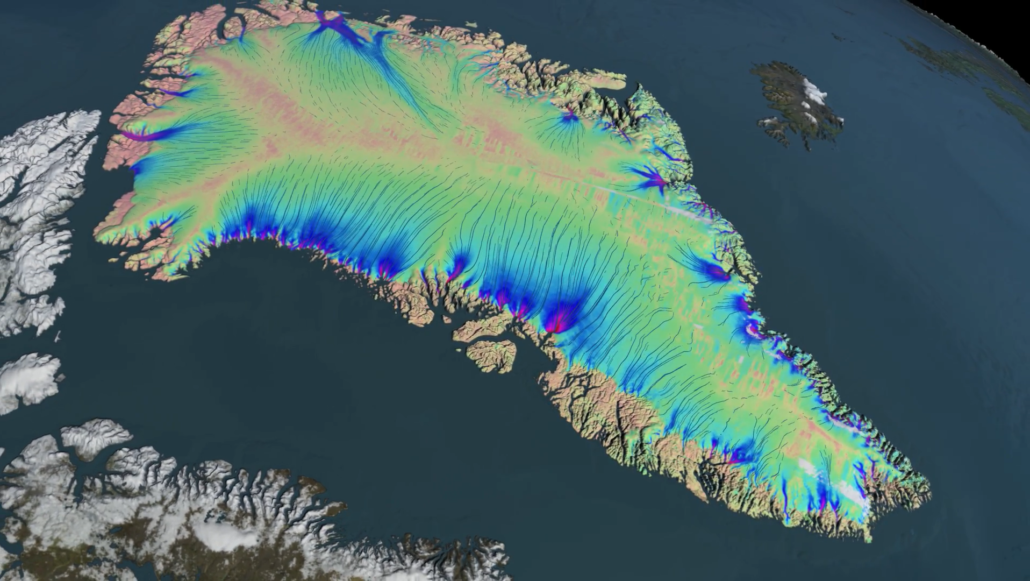 Youtube video of Greenland Ice flow.