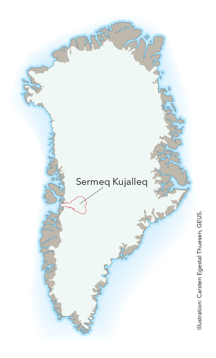 Oplandet til Sermeq Kujalleq gletsjeren
