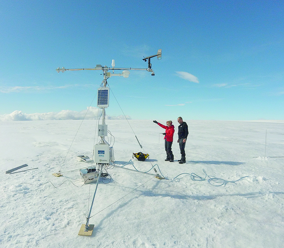 Ved målestation på Indlandsisen