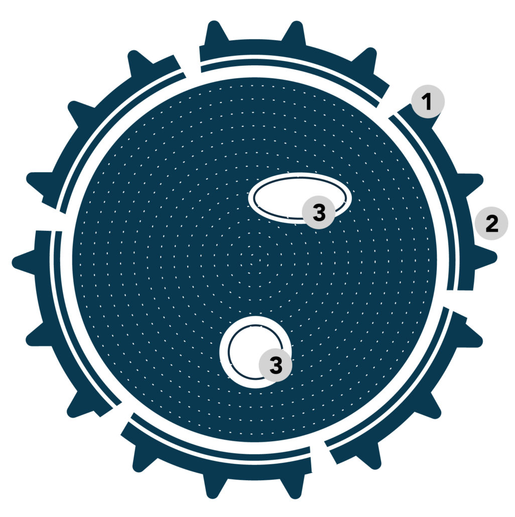 Pollenstruktur med tal