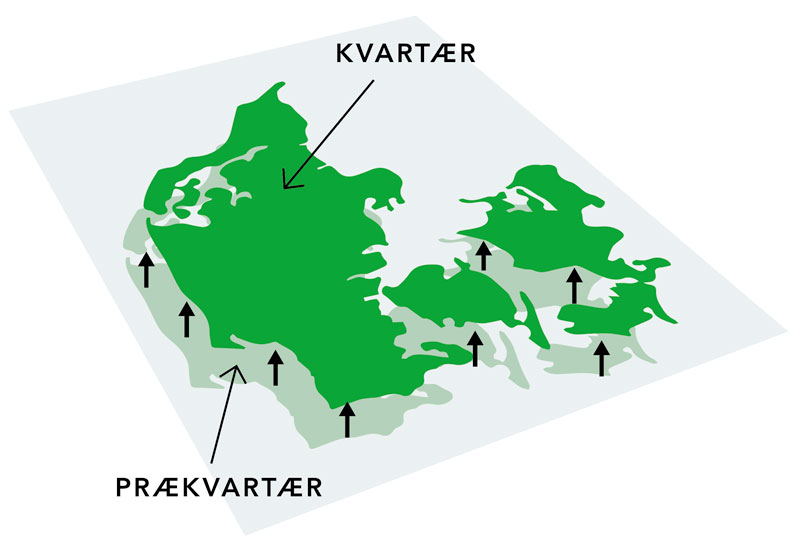 Kort over kvartær og prekvartærlag i Danmark