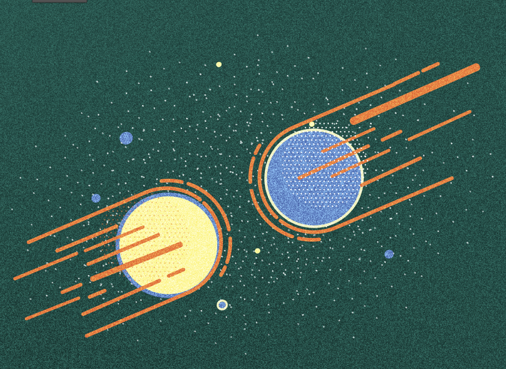 Illustration af kollision