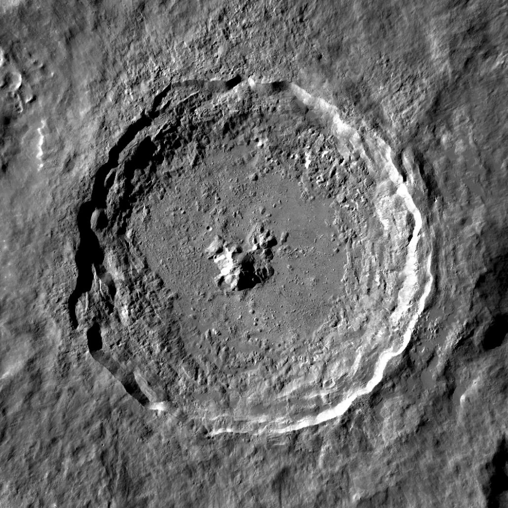 Tycho krater på Månen