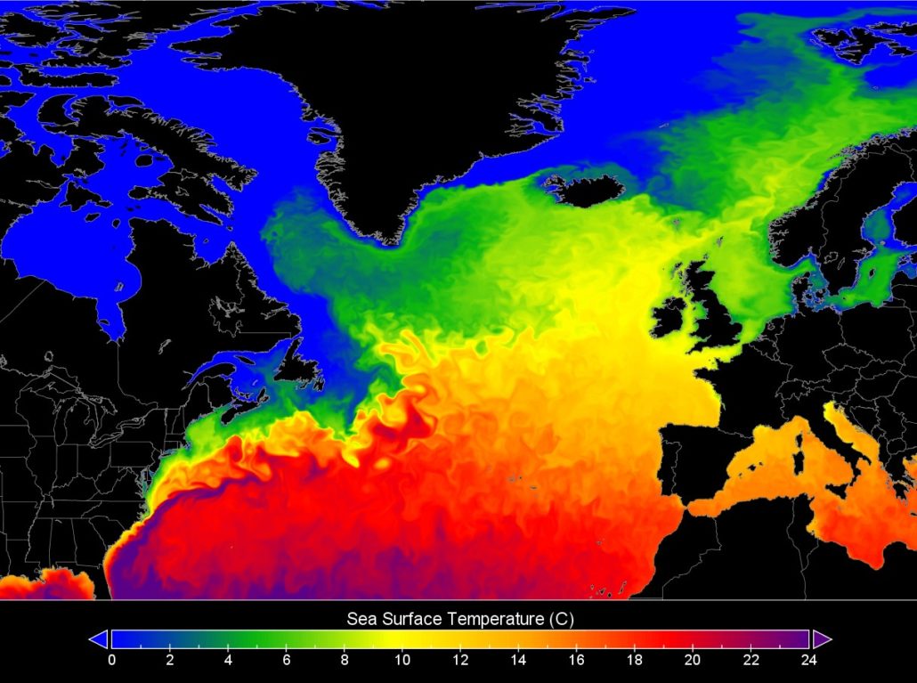 Golfstrømmens overfladetemperatur