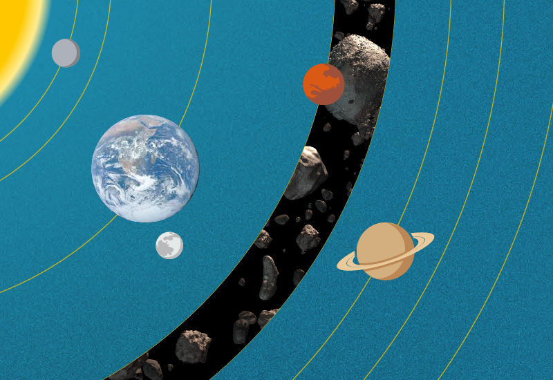 Illustration af det indre solsystem