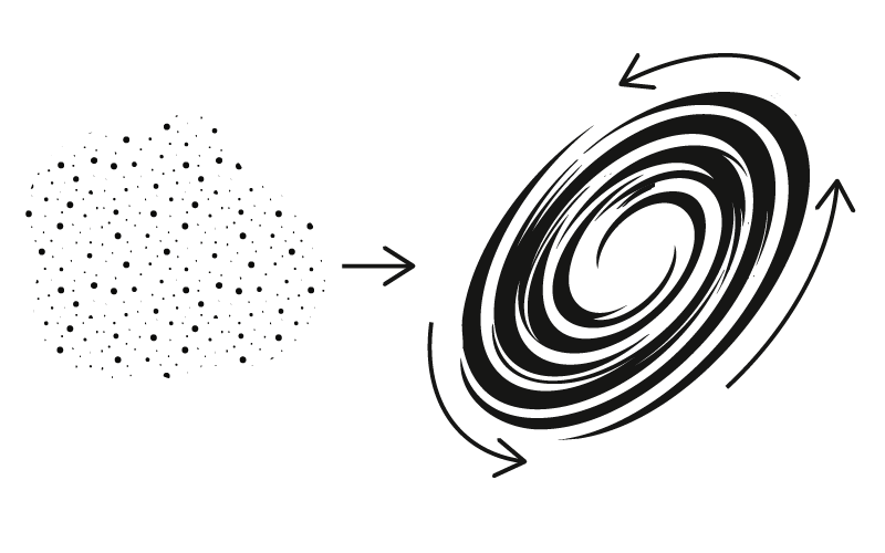 Støvsky bliver til sol
